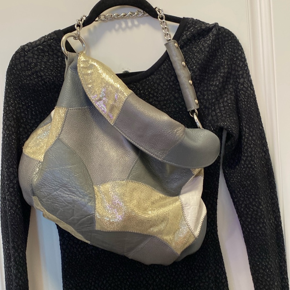 Chi Genuine Leather Hobo Handbag Shoulder Bag